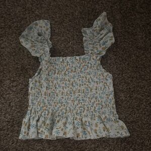 Floral Smocked Tank Top